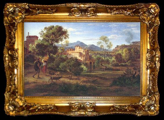 framed  Olivier, Johann Heinrich Ferdinand Italian Landscape, ta009-2